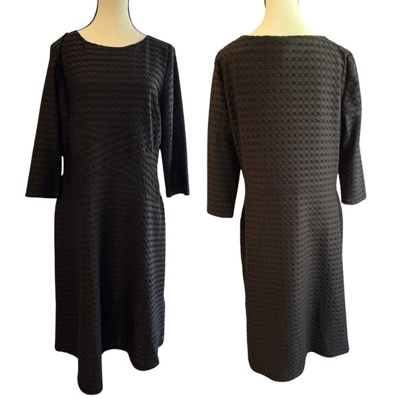 NWT Style & Co Black Midi Dress - Size 14 - Picture 1 of 3